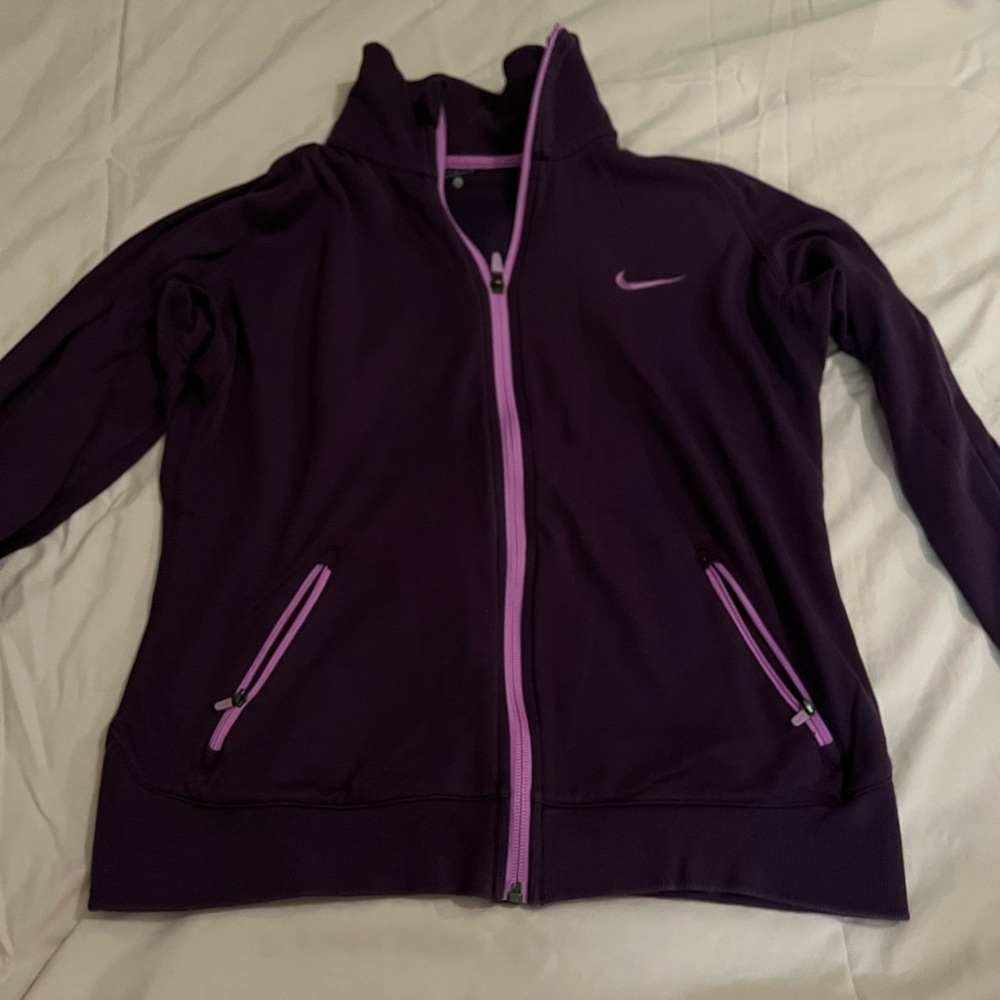 nike purple zip up jacket